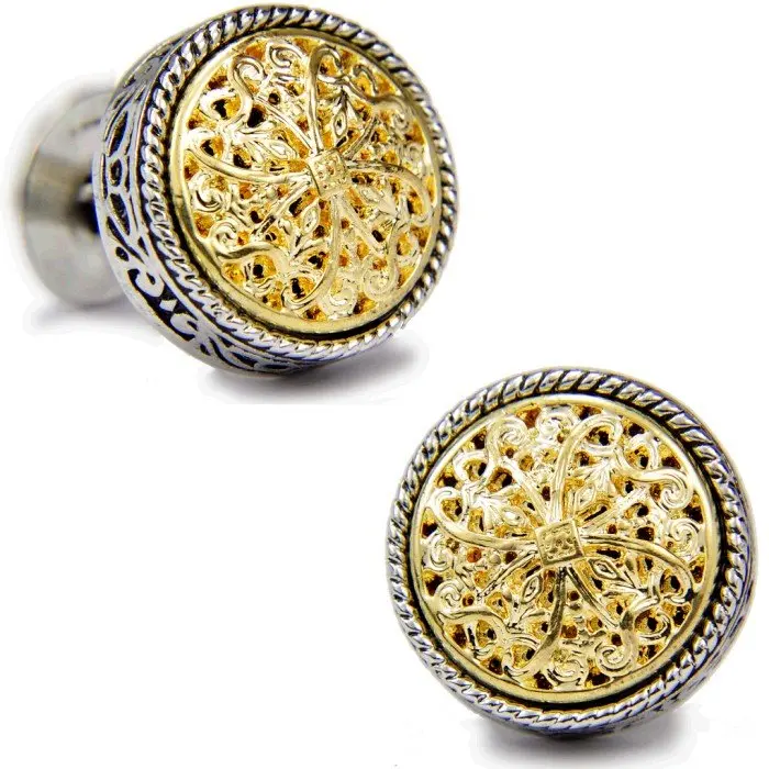 

SPARTA Stanislaus White Gold Electroplated men's Cufflinks Free Shipping !!! metal buttons