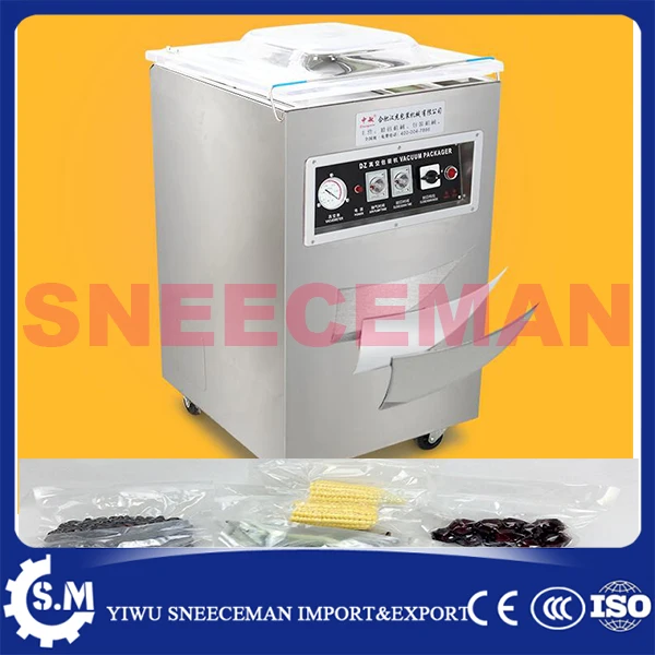 ZF-408-2 automatic stainless steel vacuum sealing machine dry-wet commercial food vacuum package packing sealer sealing machine