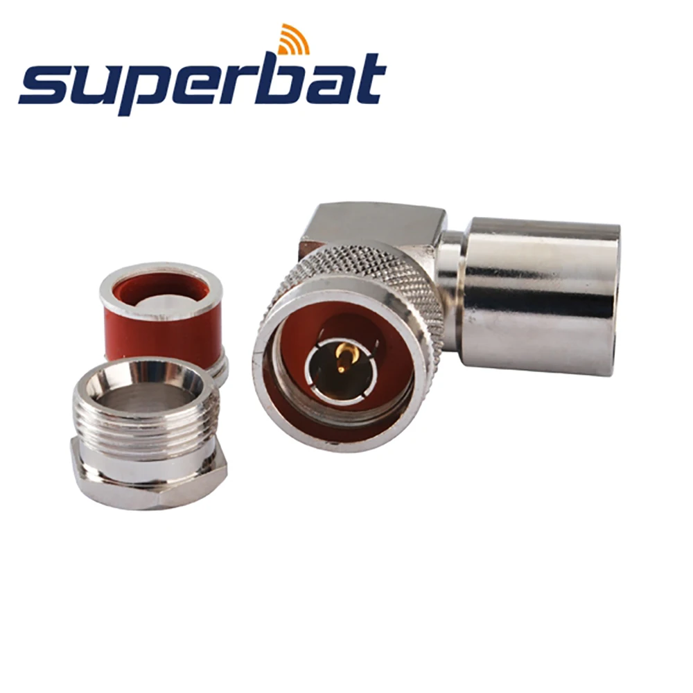 Superbat 10 stücke N Clamp Stecker Rechten Winkel RF Koaxial Stecker für Kabel RG213 RG8 LMR400