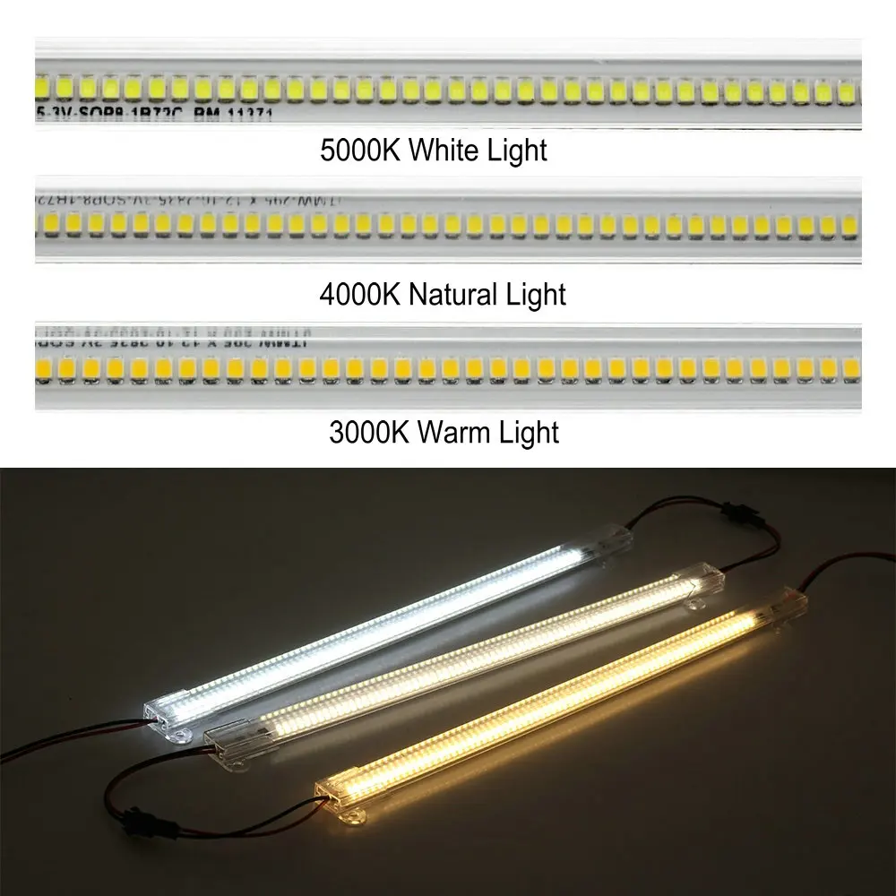 LED Tube Light 220V High Brightness 2835 30cm 50cm 72LEDs LED Bar Lights Fluorescent Tubes for Showcase Cabinet Kitchen Lighting