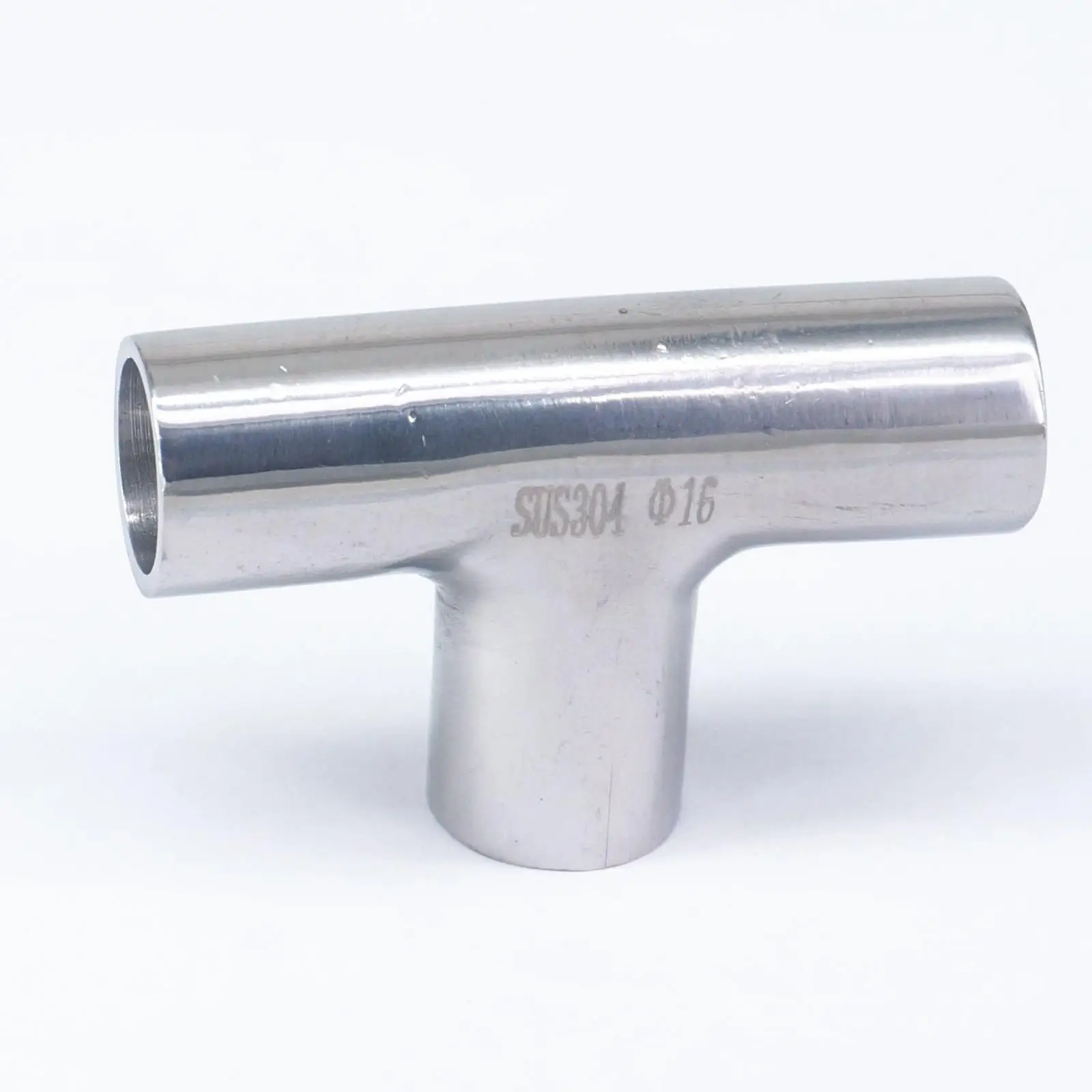 16Mm O/D 304 Rvs Sanitair Weld Tee Connector Pijp