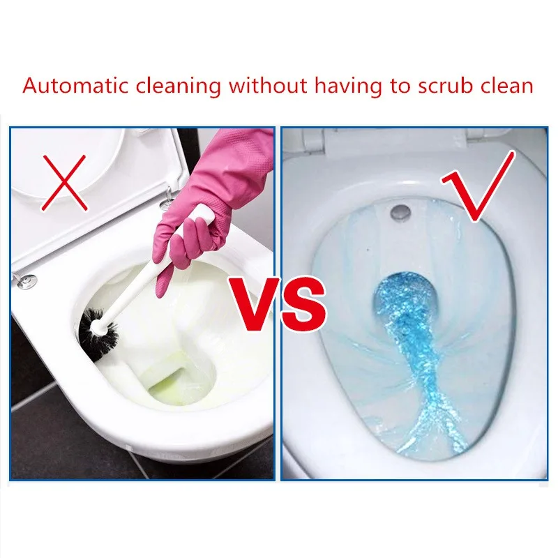 Automatic Toilet Bowl Cleaner Stain Remover Kill 99.9% Of Household Bacteria 2500 Times Flushes No More Dirty Toilet Brushes