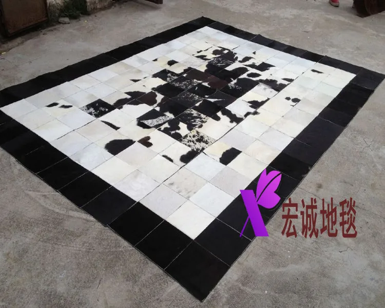 

2018 free shipping 1 piece via DHL 100% natural genuine cowhide baby carpets