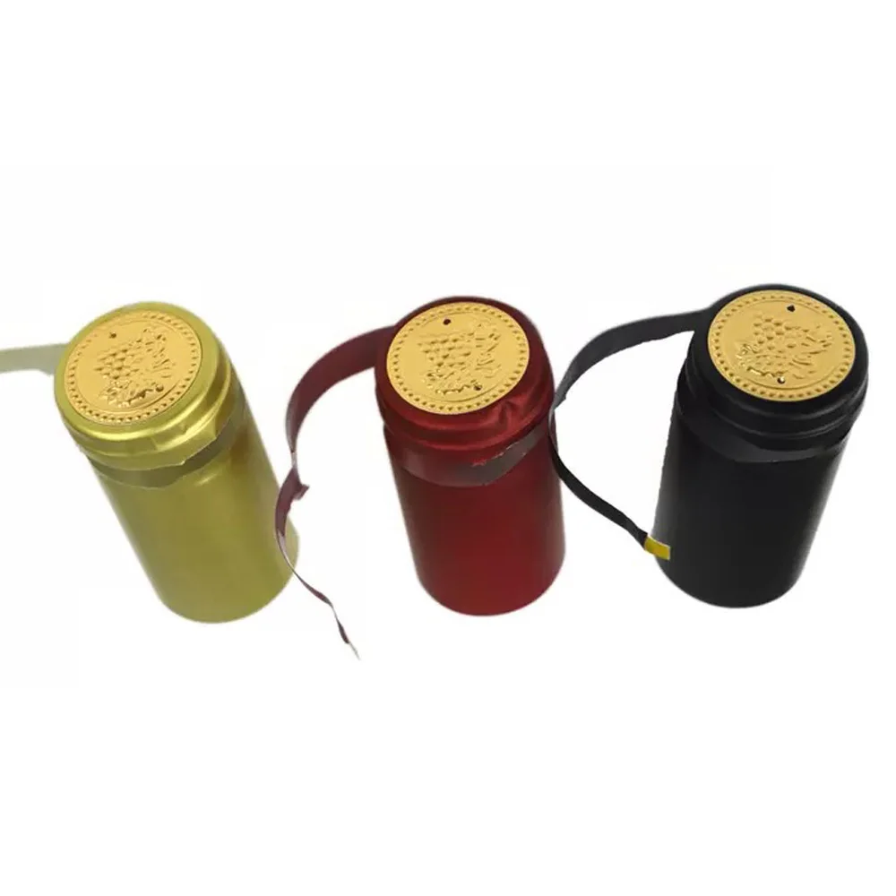 100pcs Pvc Heat Shrink Cap High Quality Home Brewing Wine Bottle Cover Wine Cap Bottle Seal Bar DIY Accessories
