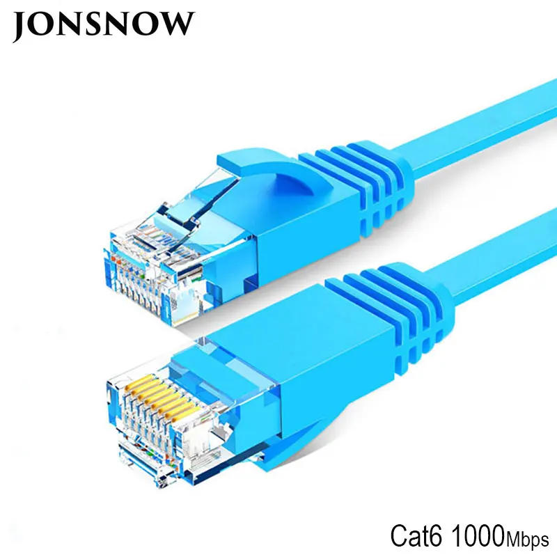Câble réseau Ethernet LAN CAT6 pour PC, port RJ45, en cuivre pur, ultra-mince, plat, pour routeur d'ordinateur portable, PS4, XBOX