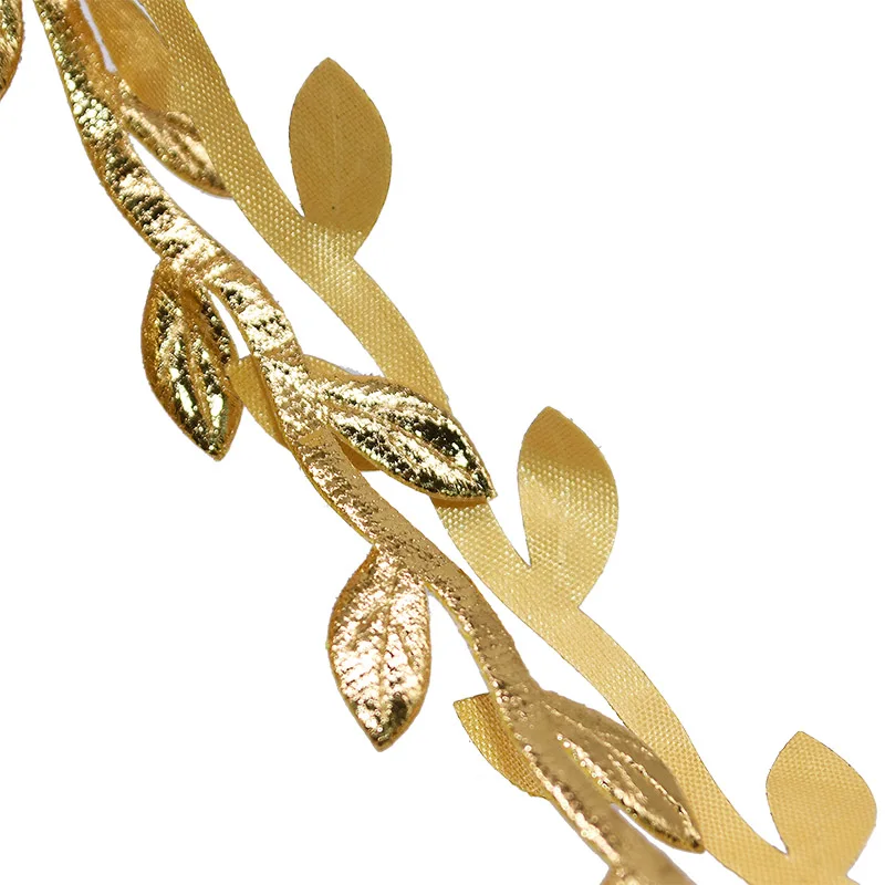 10Meters Gold Leaves Vine Artificial Silk Leaf Handmade Scrapbooking Craft Wreath Wedding Party Decor Fake Flower Rattan Garland image 4