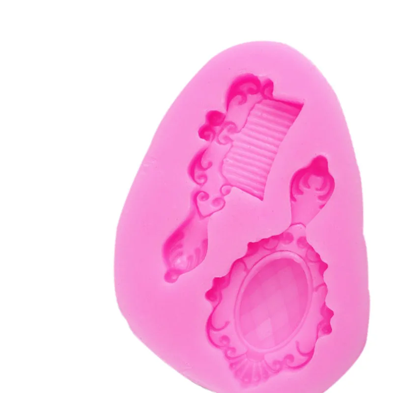 Angel Wings Food grade 3D fondant cake silicone mold DIY Mirror Comb shaped for Reverse forming chocolate decoration tools F0724