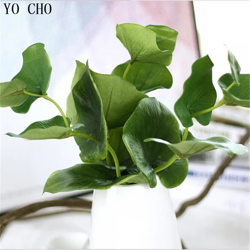 YO CHO  Artificial Flowers for Wedding Decoration Leaf Leaves for Bouquet  Garland Bonsai Decoration   Christmas Material  40cm