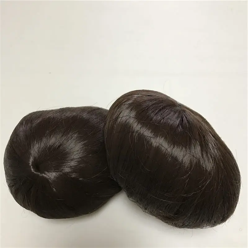 New Dark Brown Hair Wig For 17-18 inch Doll Reborn DIY NPK Doll Accessories Fits Bebe Reborn Doll Head Circumference Around 32CM