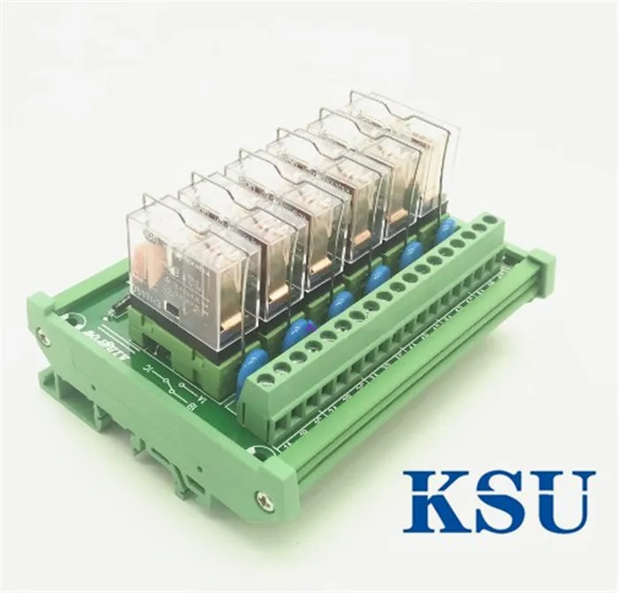 

6-way relay module multi-channel solid state relay plc amplifier board 16A DC 24V DC 12V NPN/PNP breakout