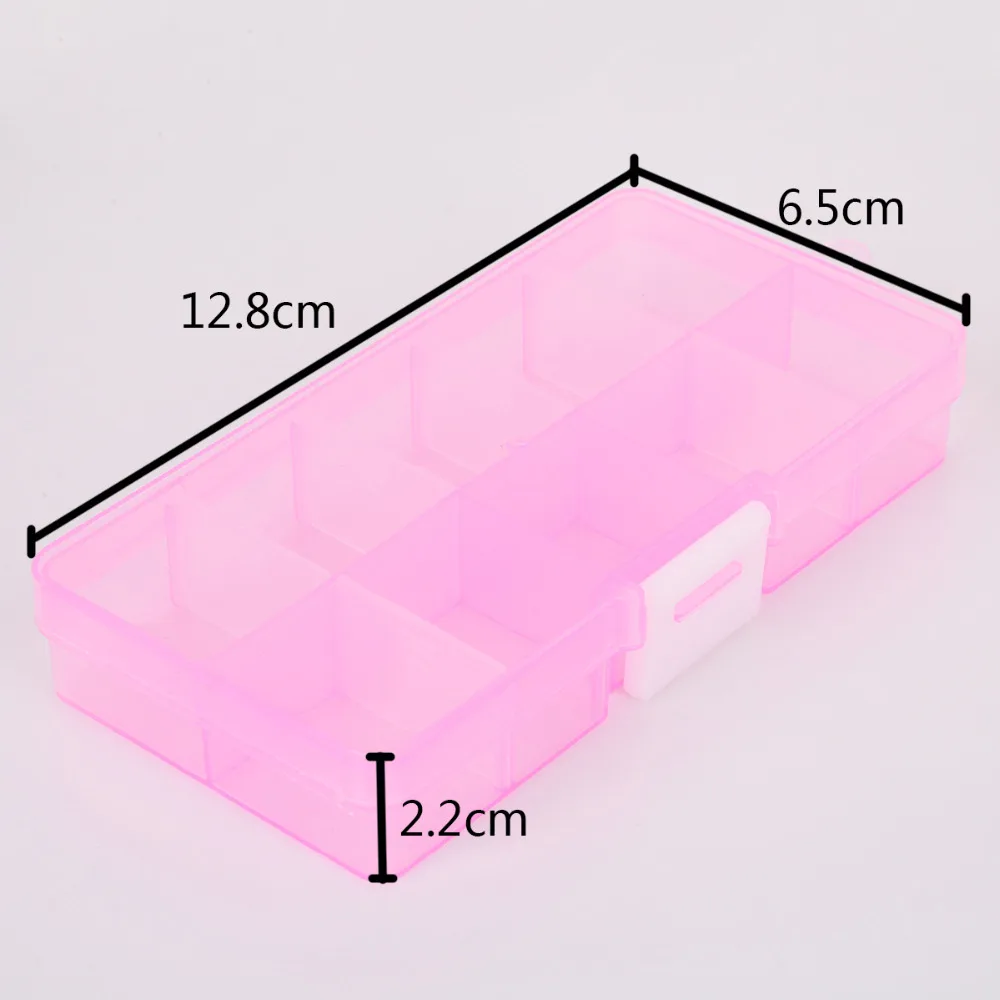 1pcs Plastic Storage Jewelry Box Compartment Adjustable Container for Beads earring box for jewelry rectangle Box Case