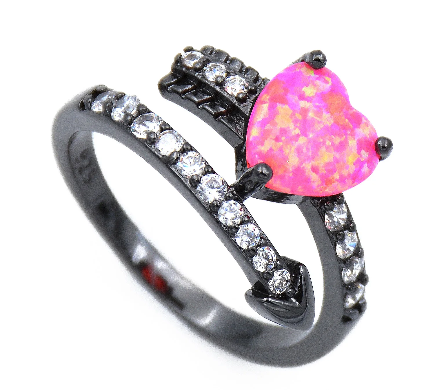 

JLR-1392 Luxury 10 kt Black Gold Filled AAA Crystal & Opal Rings For Women Wholesale Fashion Cock Rings for Party