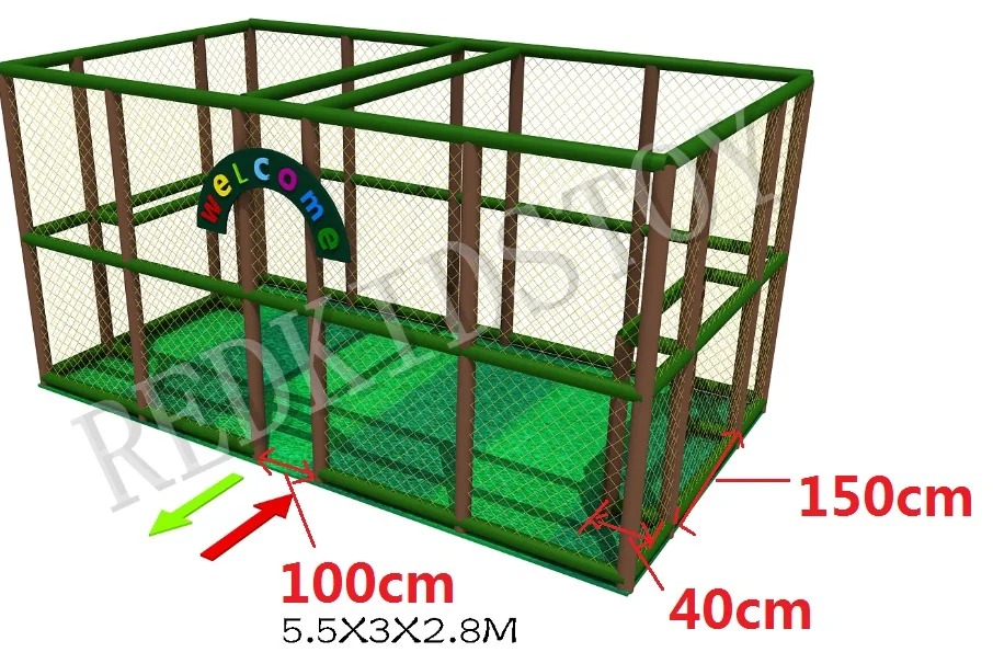 CE Approved Premium Quality Small Size Soccer Playground for Kids With Artificial Grass Floor