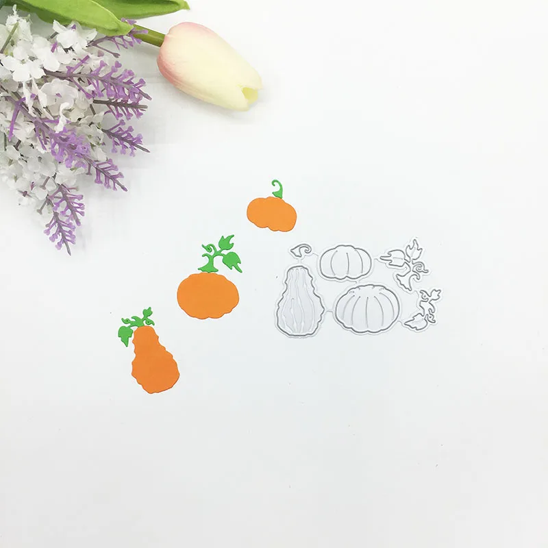 Julyarts 6Pcs Hallowmas Pumpkin Metal Cutting Die for Scrapbooking Wedding Card Making Die Metal Crafts Gift Die Cut Stitch