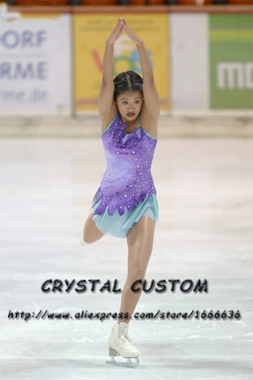 

Платья для фигурного катания на заказ для девочек, модные детские платья для катания на коньках с кристаллами DR3795
