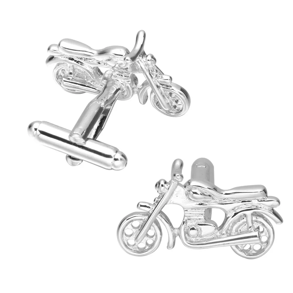 MeMolissa Display Box Cufflinks Classic Motorcycle Design Sports Style Solid Color Cufflinks for Men Wedding Jewelry Best Gifts