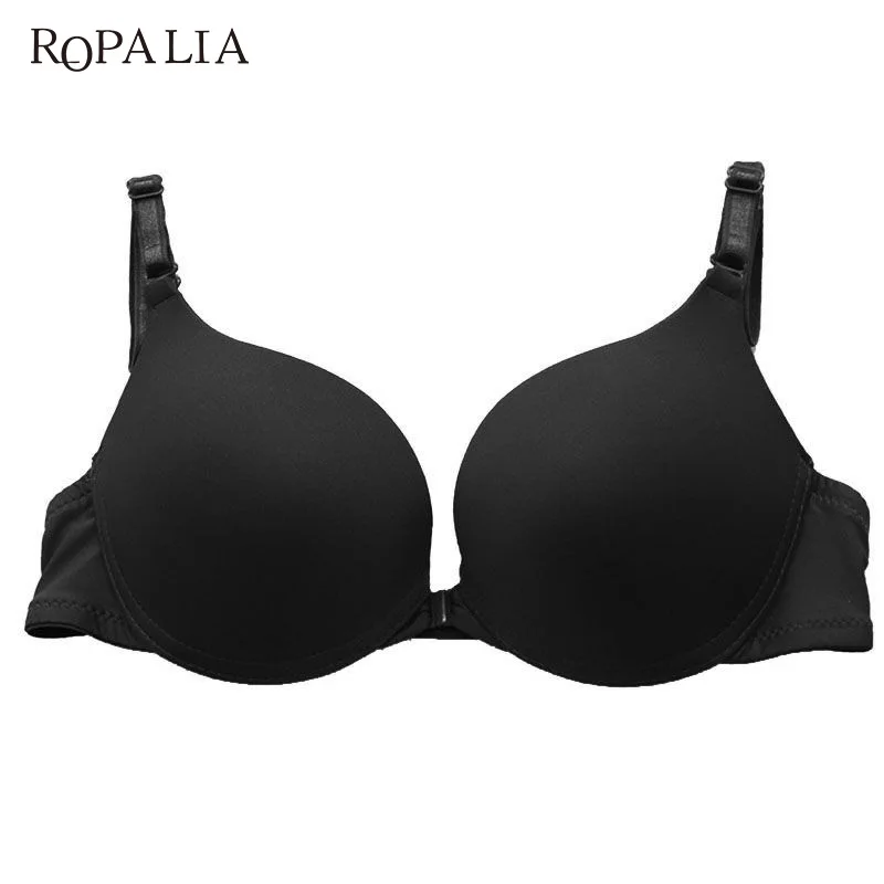 ROPALIA Sexy Women Front Closure Lace Push Up Seamless Underwire Bra Lingerie Women Underwear Bra New