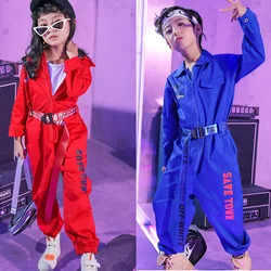 Girls Jazz Modern Dancing Costumes Clothing Suits Kids Children's Hip Hop Dance wear Outfits Stage Costumes Coverall Clothes