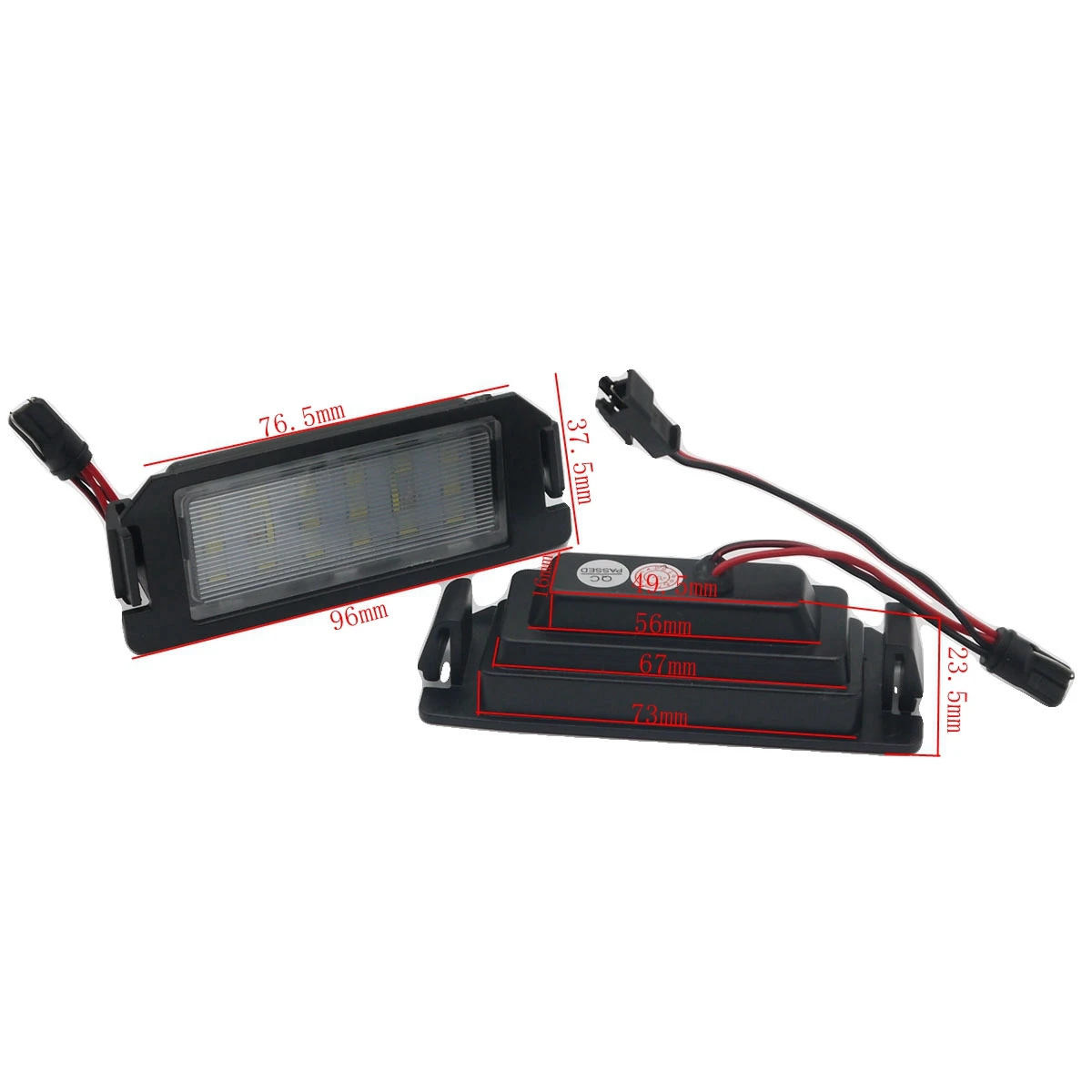 Eonstime 2x 18SMD LED License plate light For Hyundai I10 I20 tiburon coupe Veloster FS XG30 Terracan HP Kia Rio Picanto TA Soul