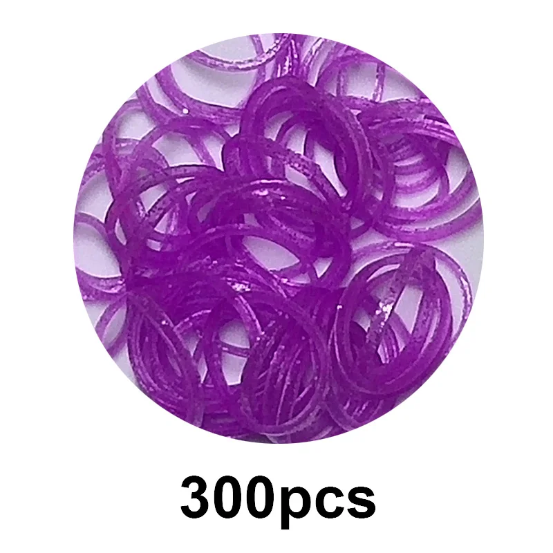 300pcs Loom Rubber Bands DIY Toys For Kids Gift Lacing Bracelet Or Hair Rubber Bands Refill Make Woven Bracelets Girls Wholesale