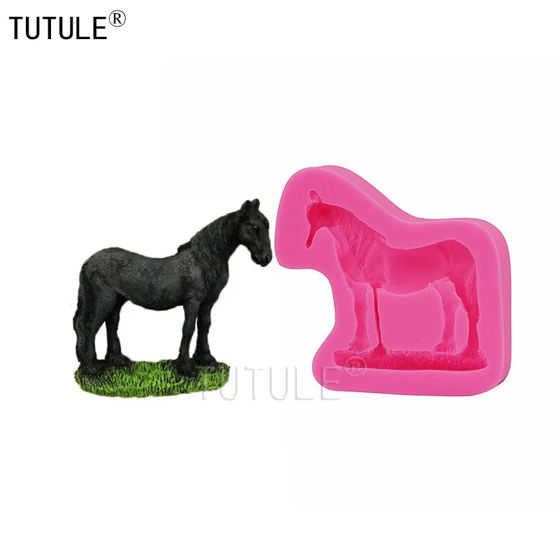 Cow Mold,Farm Animal Mold - Horse Silicone Mold,Polymer Clay Resin Fondant,Mustang Pony Silicone Rubber Flexible Food Safe Mould