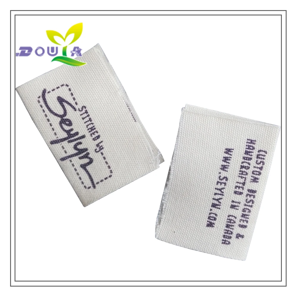 Customized Cotton Belt Print Labels For Clothing With Brand Logo Custom Handmade Fabric Garment Tags For Clothes Sewing Labels