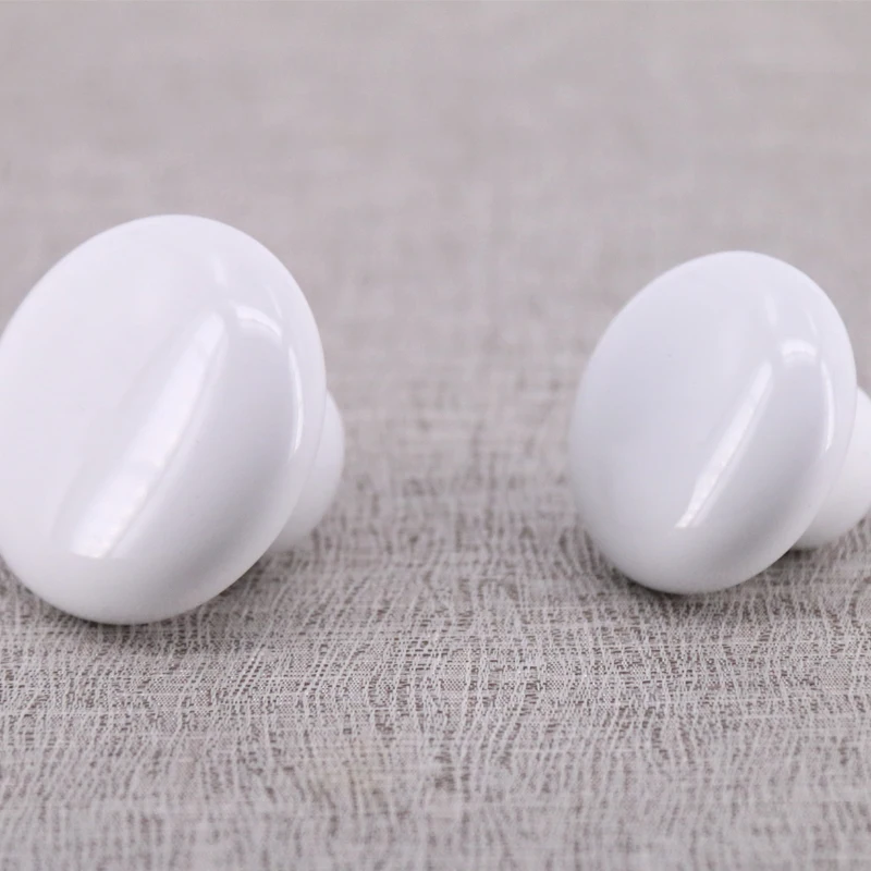 1PC 32mm 38mm White Ceramic Cabinet Knob Furniture Handle for Kitchen Drawer Pulls ceramic knobs Door round button