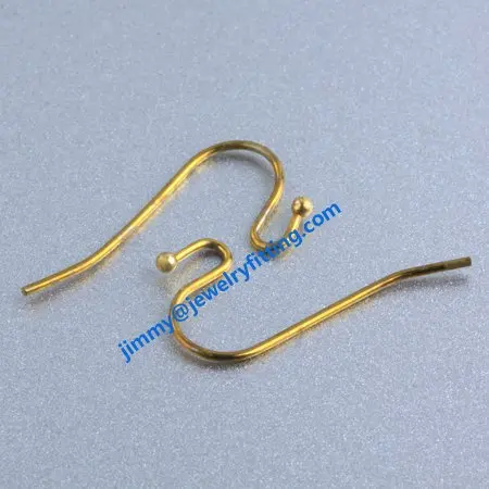 

Earring hook kidney earwire with beads fashion earring findings whole sale price color can be plated else