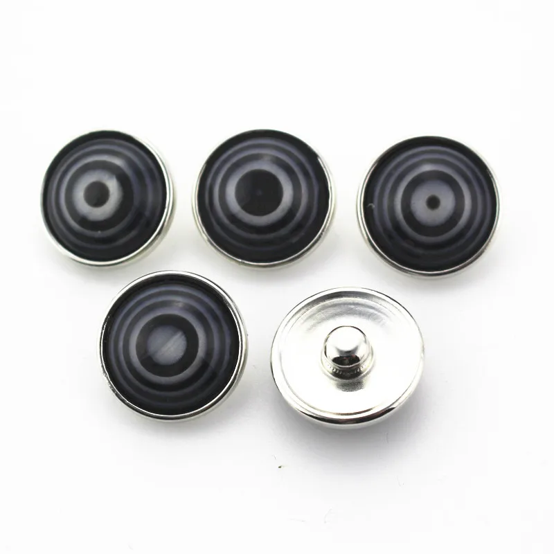 20pcs New Deaigns Natural Stone Eyes Snap Button Fit 18mm Interchangeable Ginger DIY Bracelets&Bangles Charms Jewelry