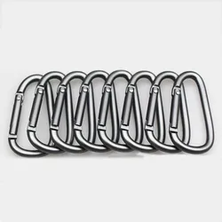 5Pcs/Lot D-Type Aluminum Alloy Carabiner Buckle Camping Equipment Backpack Buckle Water Bottle Hanging Snap Hook Keychain