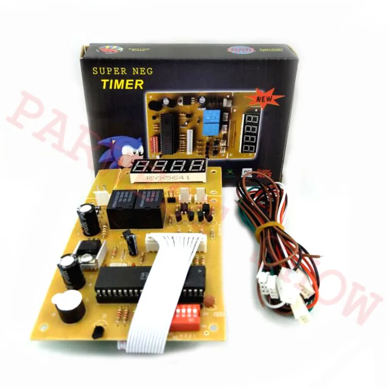 1PC/Lot 4 digits 12V Time Control Timer Board With Wire harness Power Supply for coin acceptor selector/washing machine