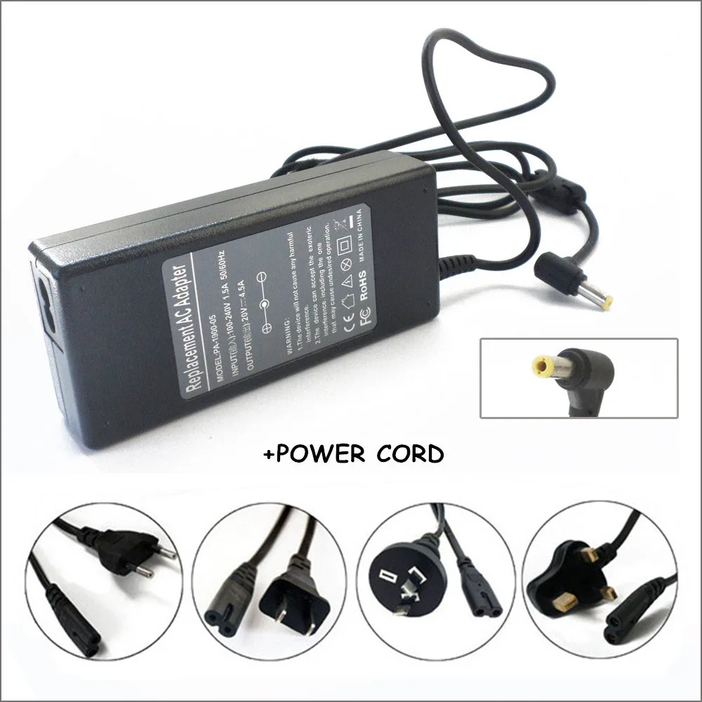 

20V 4.5A Laptop AC Adapter Charger Power Supply Cord For Lenovo IBM CPA-A090 PA-1900-56LC V370 V570 B470 G560 Z570