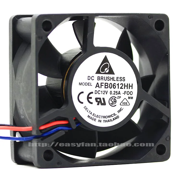 

NEW DELTA AFB0612HH 6025 12V 0.25A 6CM double ball bearing cooling fan