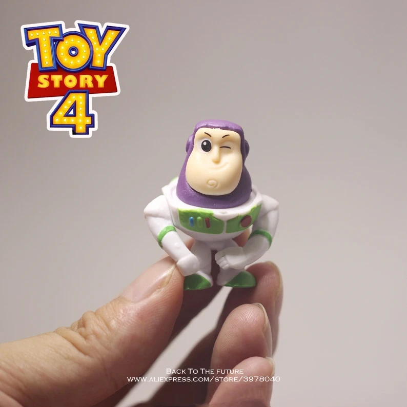 Disney Toy Story 4 Woody Buzz Lightyear 3-5cm Q Version Action Figures Mini Dolls Kids Toys Model for Children Gift