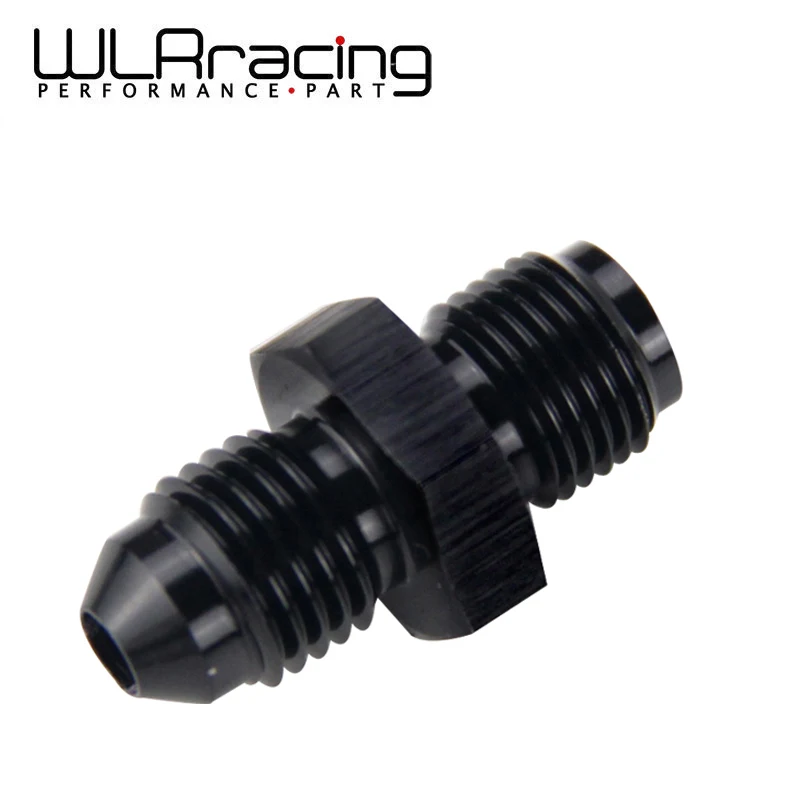 WLR - High Quality Aluminum AN4 4AN Turbo Oil Feed Adapter Fitting for GT28 GT30 GT35 7/16-24 to An4 Anodized FINISH BLACK