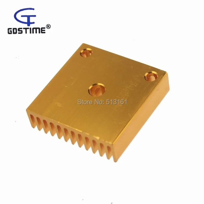 Алюминиевый экструдированный теплоотвод Gdstime 40x40x11 мм, 10 шт./лот, Gloden, 40 мм, для 3D-принтера