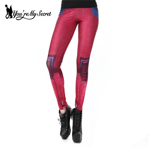 

[You're My Secret] Sexy Joker Girls Superhero Cosplay Comic Cartoon Deadpool Classic 3D Print Leggins for Women Leggings Fitness