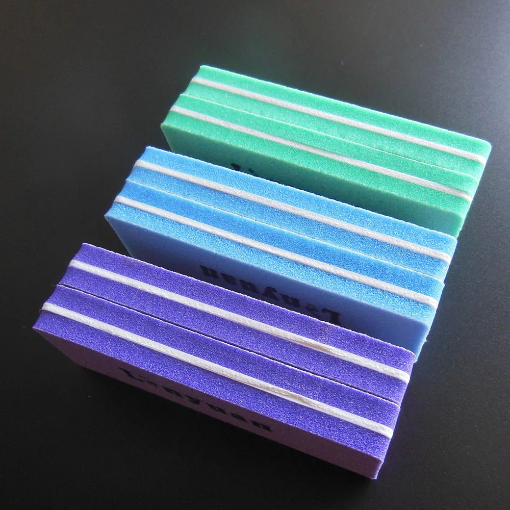 20 pcs/lot  random colour mini nail buffer file  nail salon boards  professional sponge nail file   sponge boards  100/180