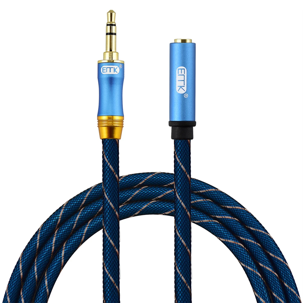 EMK 3.5mm Jack Audio Extension Cable 3.5 Male to Female Audio AUX Cable for Car Headphone MP3/4 Aux