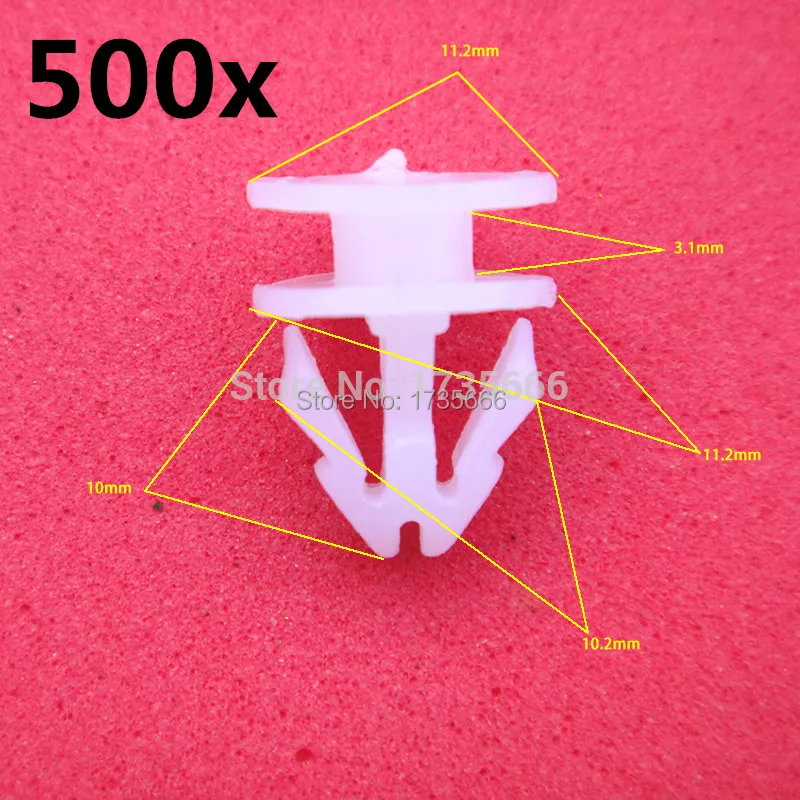 500Pcs For Renault Peugeot 307 206 407 308 406 For Citroen C4 C5 C3 Door buckle clips Case For Honda Civic Accord CRV