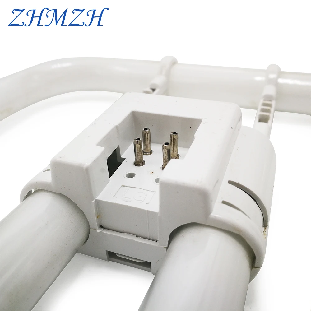 220V 2D Four-pin Butterfly Lamps 10W 21W 38W Four Needle Butterfly Tube Tricolor Energy-saving Lamp Fluorescent Light Bulb