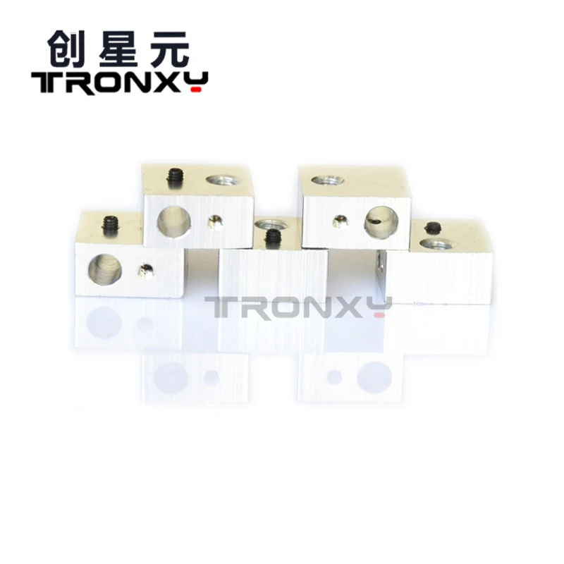 

TRONXY Aluminium Heat Block Free shipping for 3d Printer E3D V6 J-head RepRap Makerbot MK8 Extruder Nozzle 20*20*10mm 16*16