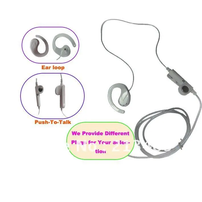 Auricular de 2 cables para Radio bidireccional/walkie-talkie, a la moda, con PTT (pulsar para hablar)