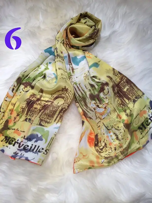 fashion All-match women 100% silk scarf wrap shawl MIXED COLOR size 160*42cm #2747