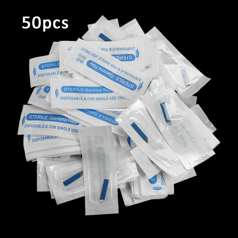 50pcs 18pins Permanent Make Up Needle Agujas Microblading Shading Laminas Para Tebori Eyebrow Embroidery Tebore Lamina