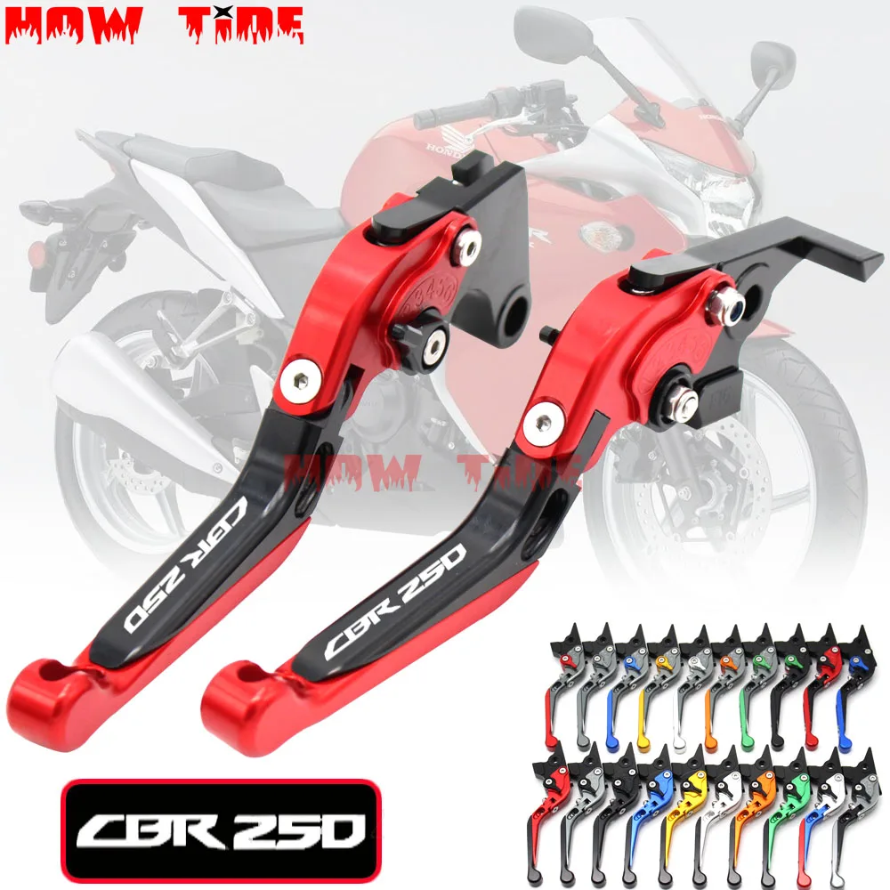 

20 Colors CNC Adjustable Folding Extendable Motorcycle Brake Clutch Levers For Honda CBR 250 R ABS CBR250 2011-2013