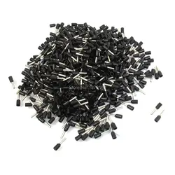 1000 Pcs VE1508 16AWG Black Insulated Tube Type Cable Ends Connectors