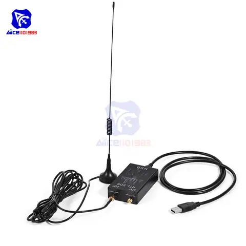 Assembled 100KHz-1.7GHz Full-Band Software Radio USB RTL2832U+R820T U/V Antenna HF FM AM RTL-SDR Receiver Antenna Mini USB