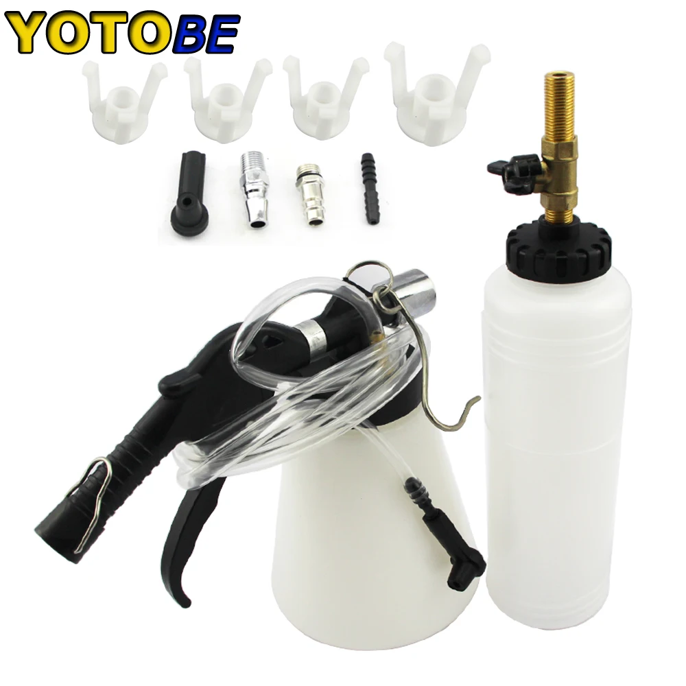 Pneumatic Brake Fluid Extractor Tool For Cars/Trucks/Motorcyles and Brake Bleed / Bleeder Kit