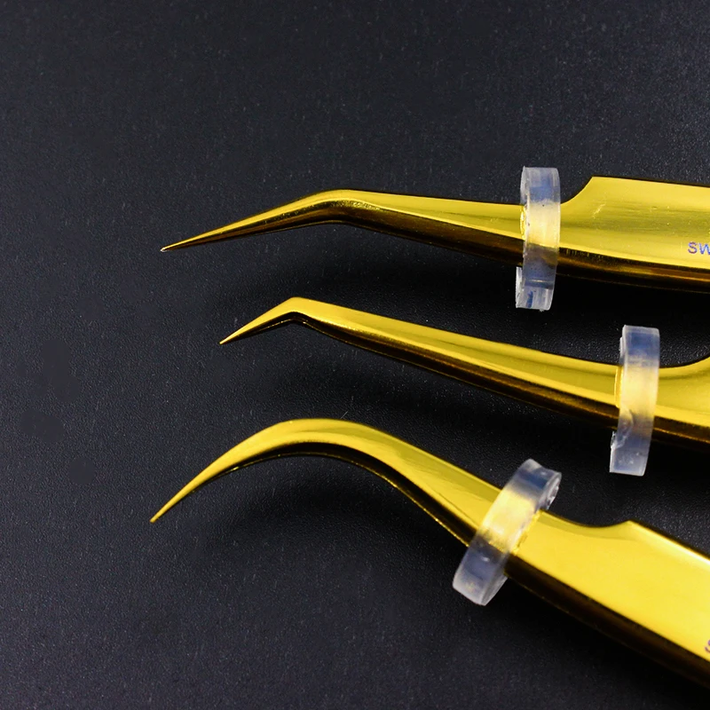 2019 NEW 100% Vetus MCS Series Golden Color Premium Super precision Tweezers for Eyelashes Extension Pinzas